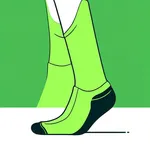 bright green ankle socks image